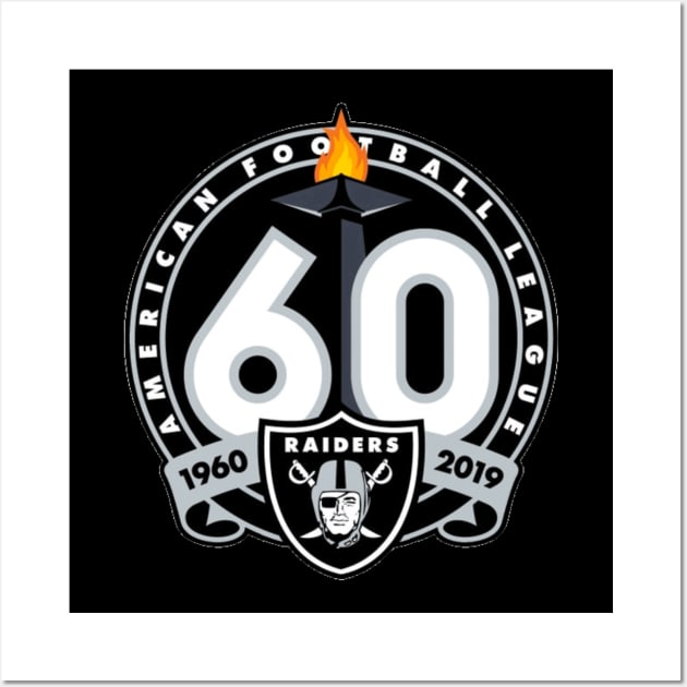 Raiders 60th Anniversary Celebration Wall Art by capognad